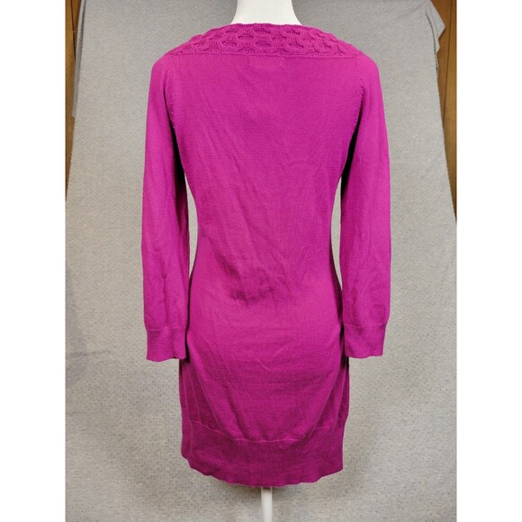 NWT Vertigo Paris Fushia Sweater Dress Tunic Womens Medium Wool Cashmere Luxury - Picture 5 of 10